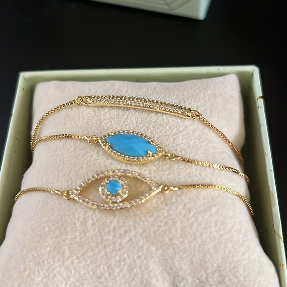 arm candy los angeles Jewelry - Gold and Blue Minimalist Bracelet Collection